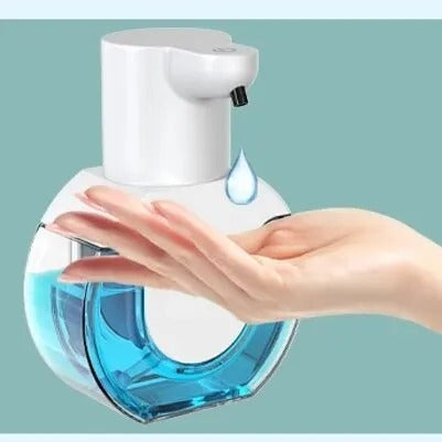 Gel version of automatic soap dispenser releasing liquid gel onto hand