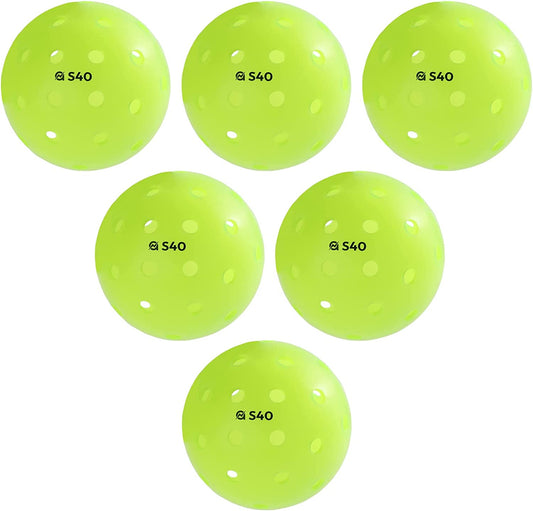 A11N S40 Outdoor Pickleball Balls- USA Pickleball Approved for Tournament Play, 3/6/12/50-Pack, Neon Green/Fuchsia/Tangerine