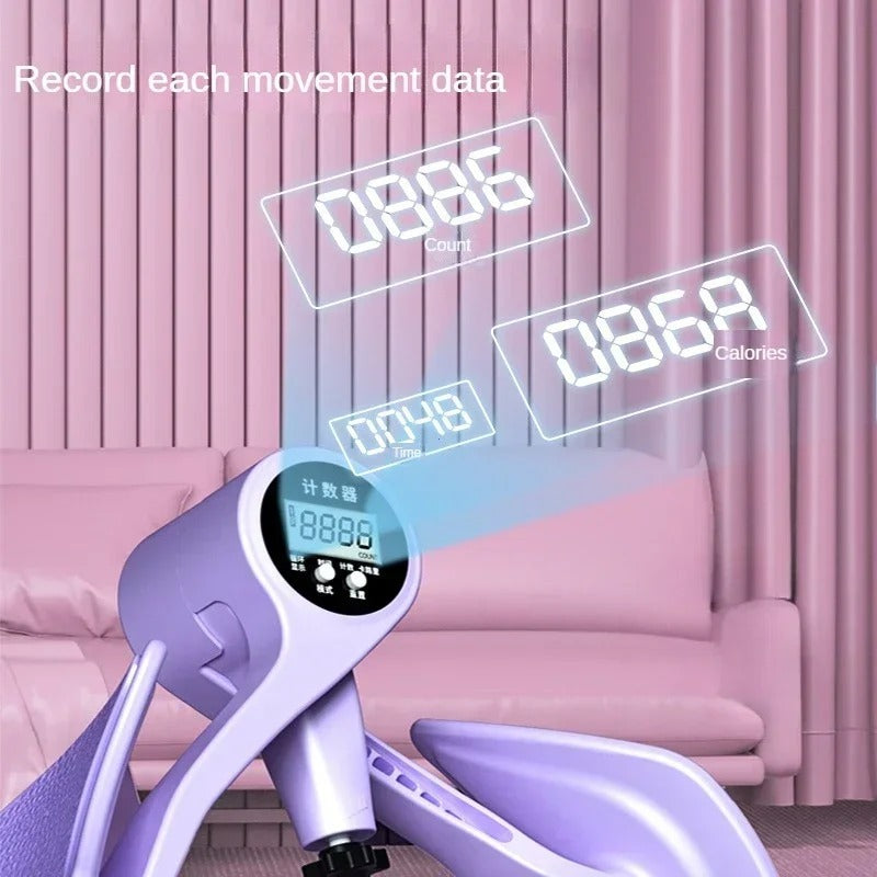 Digital Kegel Trainer LED screen showing time, reps, and calorie tracking