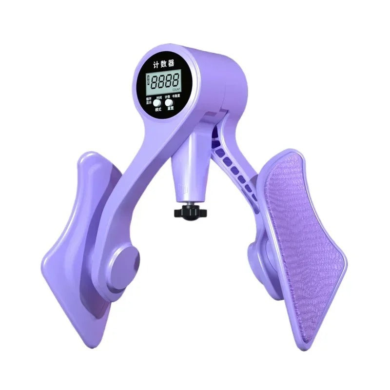 Digital Kegel Trainer in purple with adjustable pads and LED display