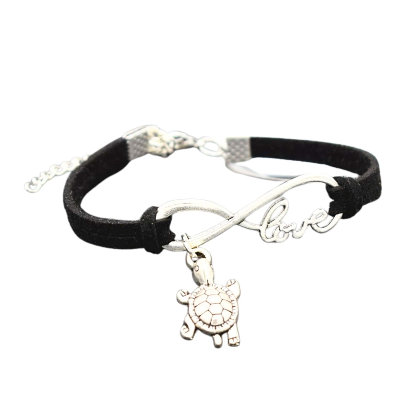 Infinite Love Turtle Bracelet in Black - Stylish and Meaningful Accessory