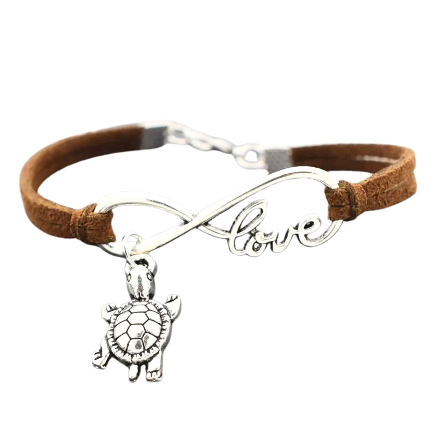 Infinite Love Turtle Bracelet in Chocolate - Earthy and Stylish Bracelet