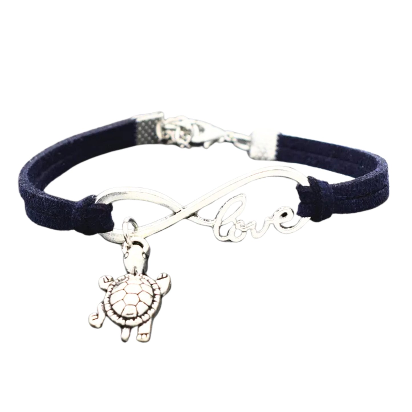 Infinite Love Turtle Bracelet in Midnight Blue - Elegant and Meaningful Jewelry