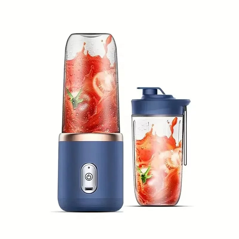 Portable 6-Blade Electric Juicer Cup with USB Rechargeable Battery and Extra Cup