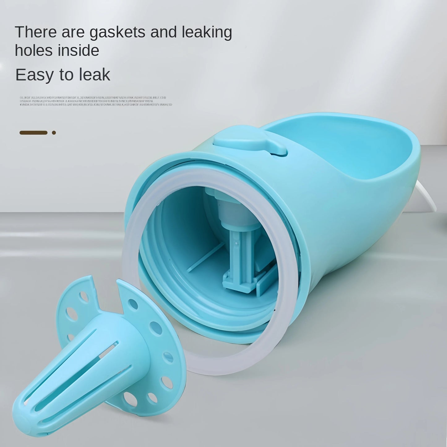 Leakproof design of the portable pet water bottle with durable gaskets for secure usage.